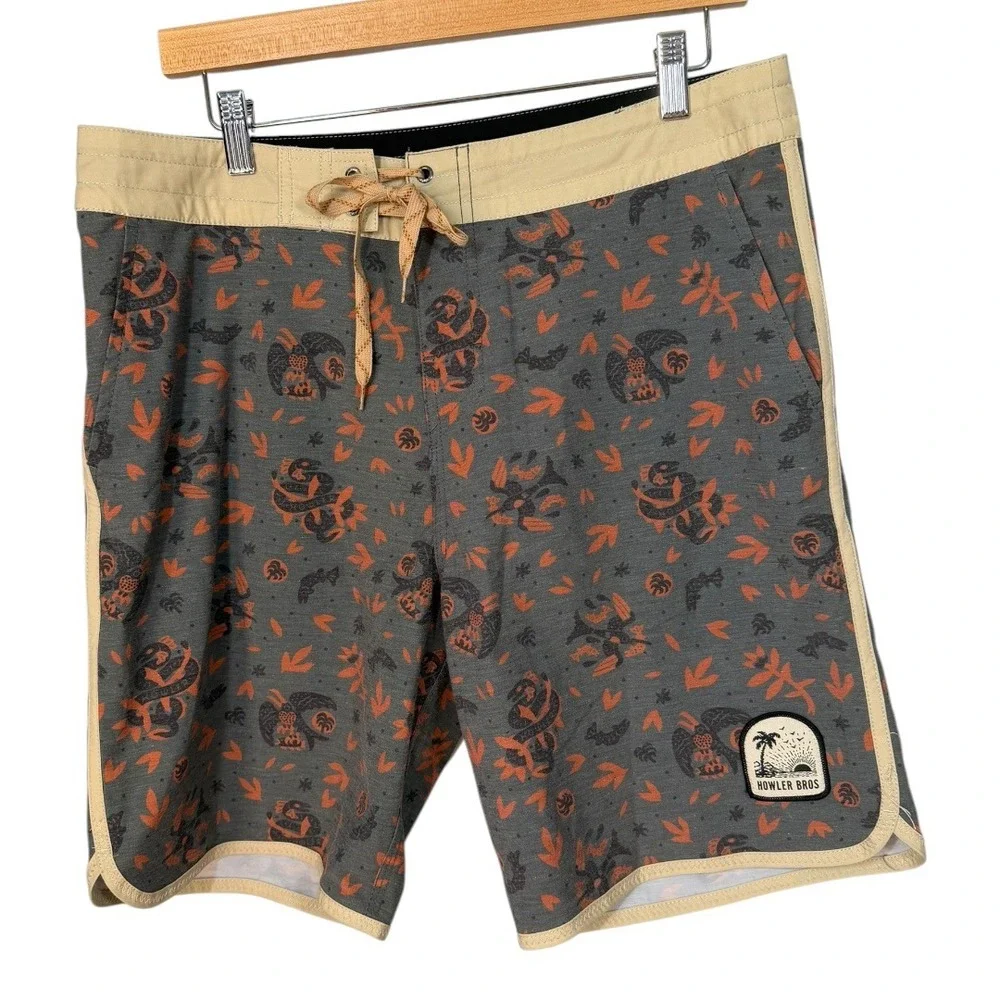 Howler Brothers Mens Bruja Stretch Board Shorts Size 33
